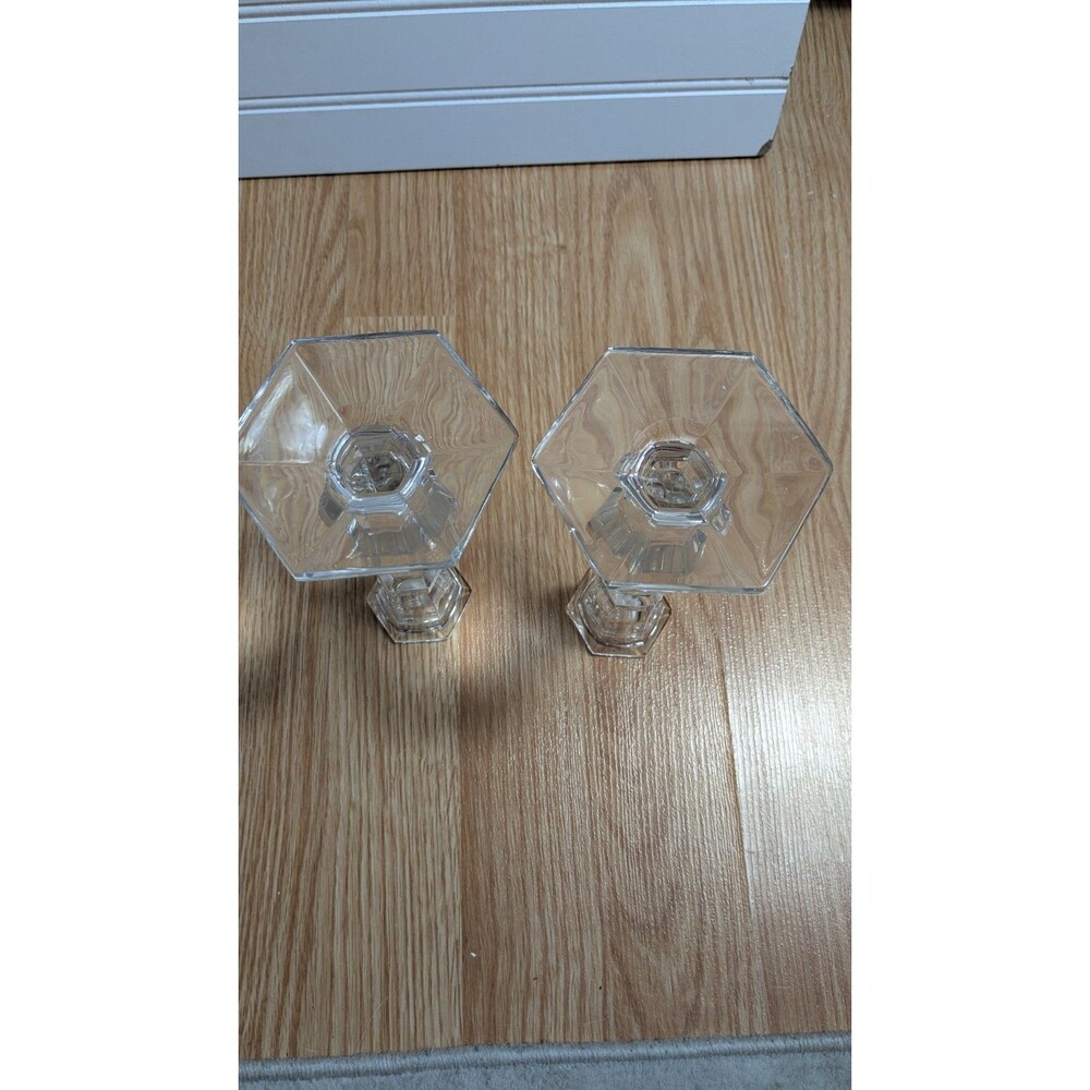 Steuben Crystal Candlestick 7" Pair - Picture 5 of 8
